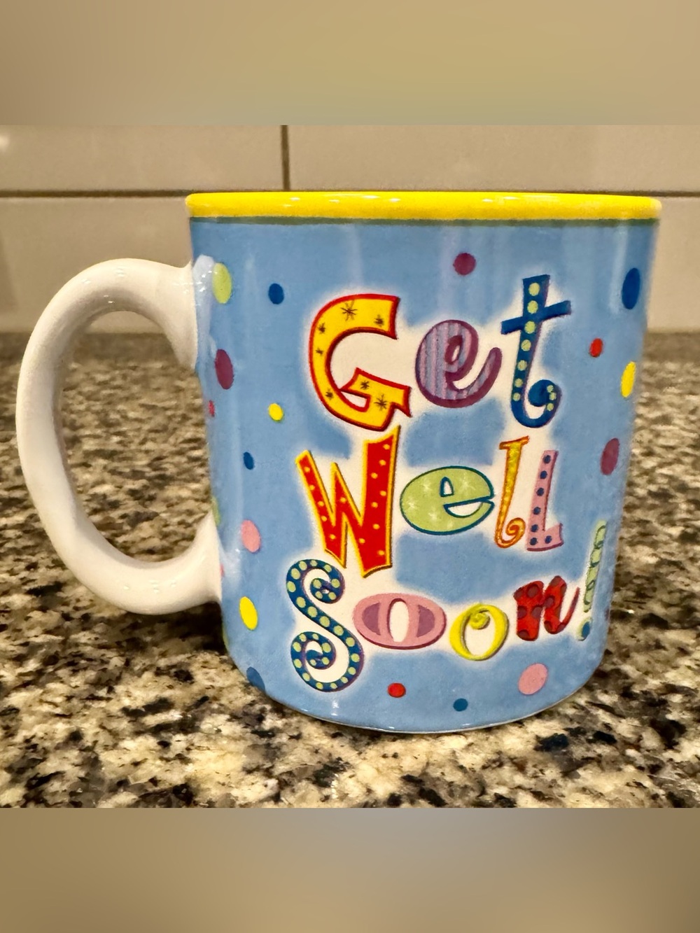 Get Well Soon Blue Ceramic Mug